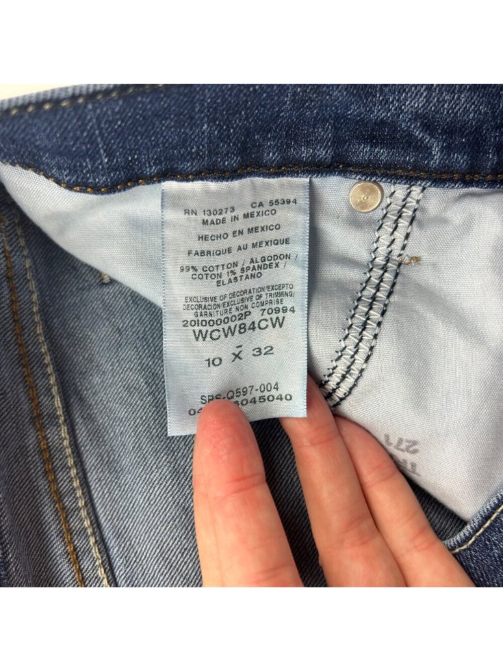 LONG Wrangler Dark Wash Denim Bootcut Jeans 10 - Picture 4 of 6
